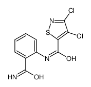 N-(2-carbamoylphenyl)-3,4-dichloro-1,2-thiazole-5-carboxamide结构式