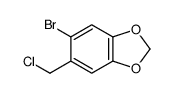 5-溴-6-氯甲基-1,3-苯并间二氧杂环戊烯结构式