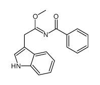 methyl N-benzoyl-2-(1H-indol-3-yl)ethanimidate Structure