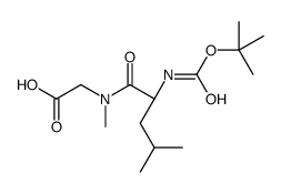 2-[methyl-[(2S)-4-methyl-2-[(2-methylpropan-2-yl)oxycarbonylamino]pentanoyl]amino]acetic acid Structure