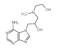 1-(6-aminopurin-7-yl)-3-(2-hydroxyethyl-methyl-amino)propan-2-ol structure