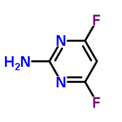 2-氨基-4,6-二氟嘧啶结构式