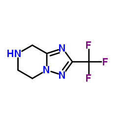 2-(三氟甲基)-5,6,7,8-四氢-[1,2,4]三唑并[1,5-A]吡嗪结构式