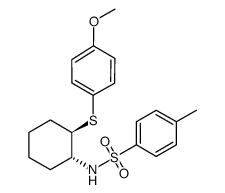 trans-1-(4-Methoxyphenylthio)-2-(p-tolylsulfonylamino)-cyclohexan结构式