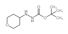 2-(四氢吡喃-4-基)肼基甲酸叔丁酯结构式