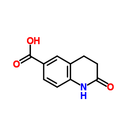 2-Oxo-1,2,3,4-tetrahydroquinoline-6-carboxylic acid structure