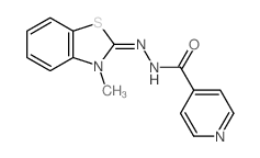 N-[(3-methylbenzothiazol-2-ylidene)amino]pyridine-4-carboxamide structure
