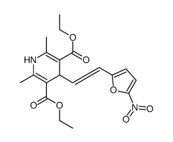 diethyl 2,6-dimethyl-4-[(E)-2-(5-nitrofuran-2-yl)ethenyl]-1,4-dihydropyridine-3,5-dicarboxylate结构式