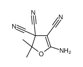 5-amino-2,2-dimethylfuran-3,3,4-tricarbonitrile Structure