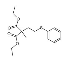 diethyl 2-methyl-2-(2-(phenylthio)ethyl)malonate结构式