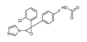 1-[3-(2-chlorophenyl)-3-(4-fluorophenyl)oxiran-2-yl]imidazole,nitric acid Structure