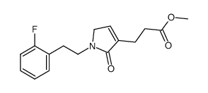 3-{1-[2-(2-fluoro-phenyl)-ethyl]-2-oxo-2,5-dihydro-1H-pyrrol-3-yl}-propionic acid methyl ester Structure