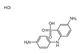 5-amino-2-(4-aminoanilino)benzenesulphonic acid monohydrochloride Structure