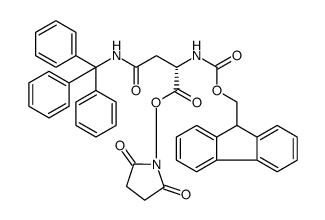 L-Asparagine, N2-[(9H-fluoren-9-ylmethoxy)carbonyl]-N-(triphenylmethyl)-, 2,5-dioxo-1-pyrrolidinyl ester Structure