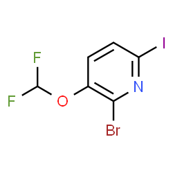2-BROMO-3-DIFLUOROMETHOXY-6-IODOPYRIDINE Structure