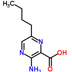 3-Amino-6-butyl-2-pyrazinecarboxylic acid Structure