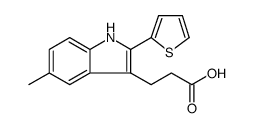 3-(5-甲基-2-噻吩-2-基-1H-吲哚-3-基)丙酸结构式
