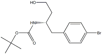 (S)-tert-butyl (1-(4-bromophenyl)-4-hydroxybutan-2-yl)carbamate结构式