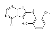 (7-氯噻唑并[5,4-d]嘧啶-2-基)-(2,6-二甲基苯基)胺结构式