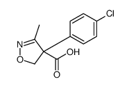 (+)-4-(4-氯苯基)-4,5-二氢-3-甲基-4-异噁唑羧酸结构式