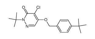 2-tert-butyl-4-chloro-5-(4-tert-butylbenzyl)oxy-3-(2H)-pyridazinone Structure
