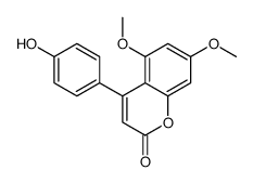 4-(4-hydroxyphenyl)-5,7-dimethoxychromen-2-one结构式