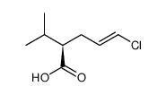 4-Pentenoic acid, 5-chloro-2-(1-methylethyl)-, (2R,4E)结构式