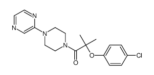 2-(4-chlorophenoxy)-2-methyl-1-(4-pyrazin-2-ylpiperazin-1-yl)propan-1-one结构式