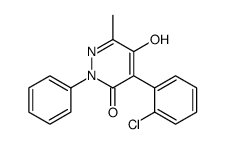 4-(2-chlorophenyl)-5-hydroxy-6-methyl-2-phenylpyridazin-3-one结构式
