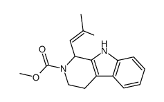 methyl 1-(2-methylprop-1-enyl)-3,4-dihydro-1H-pyrido[3,4-b]indole-2(9H)-carboxylate结构式