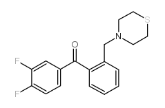 3,4-DIFLUORO-2'-THIOMORPHOLINOMETHYL BENZOPHENONE结构式