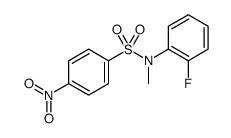 Benzenesulfonamide, N-(2-fluorophenyl)-N-methyl-4-nitro Structure