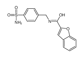 Benzofuran-2-carboxylic acid 4-sulfamoyl-benzylamide结构式
