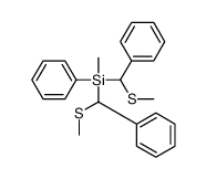 methyl-bis[methylsulfanyl(phenyl)methyl]-phenylsilane结构式