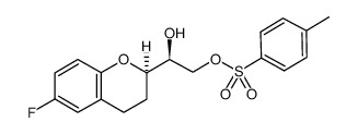 (S)-2-((R)-6-fluorochroman-2-yl)-2-hydroxyethyl 4-methylbenzenesulfonate结构式