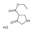 4-氧代-3-吡咯烷羧酸乙酯盐酸盐结构式