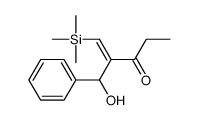 2-[hydroxy(phenyl)methyl]-1-trimethylsilylpent-1-en-3-one Structure