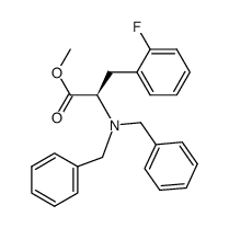 (R)-2-dibenzylamino-3-(2-fluoro-phenyl)-propionic acid methyl ester结构式
