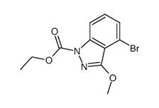4-Bromo-3-methoxy-indazole-1-carboxylic acid ethyl ester Structure