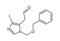 2-[5-iodo-3-(phenylmethoxymethyl)imidazol-4-yl]acetaldehyde Structure