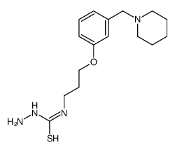 1-amino-3-[3-[3-(piperidin-1-ylmethyl)phenoxy]propyl]thiourea结构式