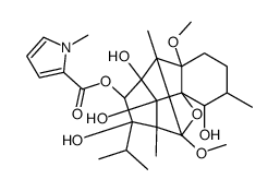 4,7,8a,8b-tetrahydroxy-6,9a-dimethoxy-3,6a,9-trimethyl-7-(propan-2-yl)dodecahydro-6,9-methanobenzo[1,2]pentaleno[1,6-bc]furan-8-yl 1-methyl-1h-pyrrole-2-carboxylate Structure