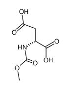 (R)-N-(methoxycarbonyl) aspartic acid Structure