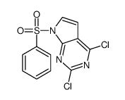 2,4-Dichloro-7-(phenylsulfonyl)-7H-pyrrolo[2,3-d]pyrimidine Structure