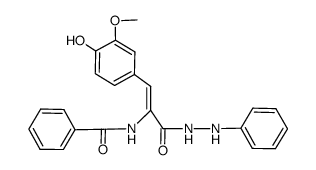 N-[(Z)-2-(4-Hydroxy-3-methoxy-phenyl)-1-(N'-phenyl-hydrazinocarbonyl)-vinyl]-benzamide结构式