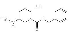 3-甲基氨基-哌啶-1-羧酸苄酯盐酸盐结构式