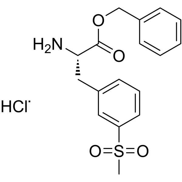 3-(Methylsulfonyl)-L-phenylalanine phenylmethyl ester hydrochloride Structure