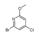 2-bromo-4-chloro-6-methoxypyridine Structure