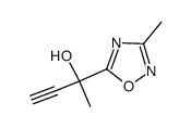 2-(3-methyl-1,2,4-oxadiazol-5-yl)but-3-yn-2-ol结构式