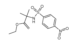 N-(3-ethoxy-2-methylbut-3-en-2-yl)-4-nitrobenzenesulfonamide结构式